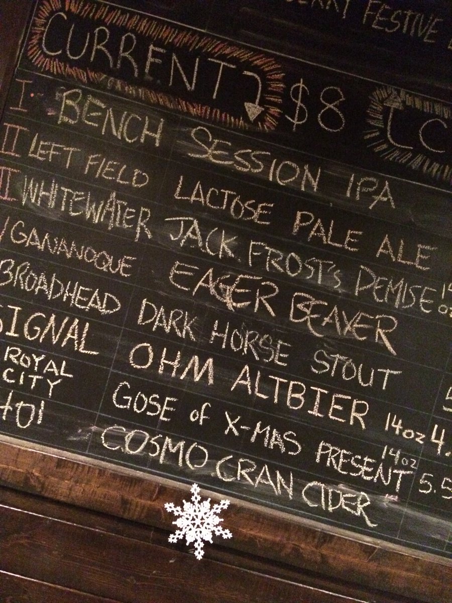 Amazing beers tonight <a href="/benchbrewing/">Bench Brewing Company</a> <a href="/WhitewaterBrew/">WhitewaterBrewingCo</a> <a href="/GanBrewingCo/">Gananoque Brewing Co</a> <a href="/BroadheadBeer/">Broadhead Brewery</a> <a href="/signalbrewingco/">Signal Brewing Co</a> <a href="/RoyalCityBrew/">Royal City Brewing</a> <a href="/401CiderBrewery/">401 Cider Brewery</a> <a href="/LFBrewery/">Left Field Brewery</a>