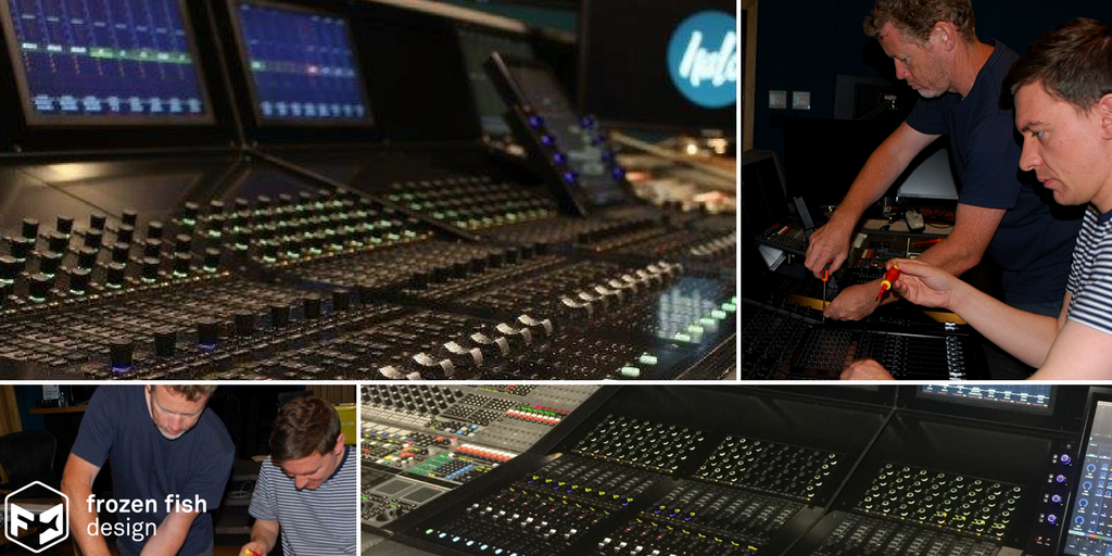 soundzfishy's tweet photo. In case you missed it: great article on the @Dolby_Atmos Studio 1 upgrade we did for @HALOPOST integrating a 24 fader #AvidS6 M40 control surface into the existing #AMSNeve DFC console https://t.co/Wop7ii4o4p by @RichAddis #Avid #ProTools #StudioLife | #FFDStudio at #NAMMShow https://t.co/5h8Y3bGWd0