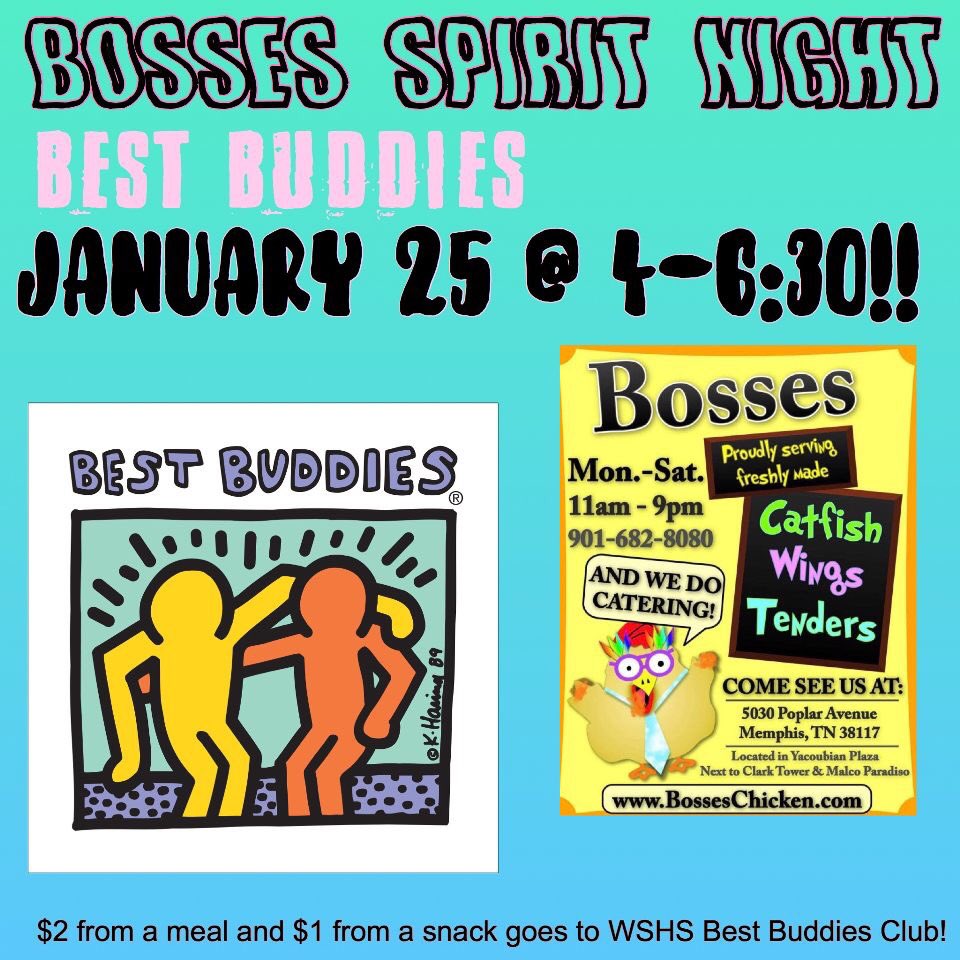 ws_bestbuddies's tweet photo. Bosses spirit night is extended until closing time!!! Come get some yummy chicken! https://t.co/iduluIm1tO