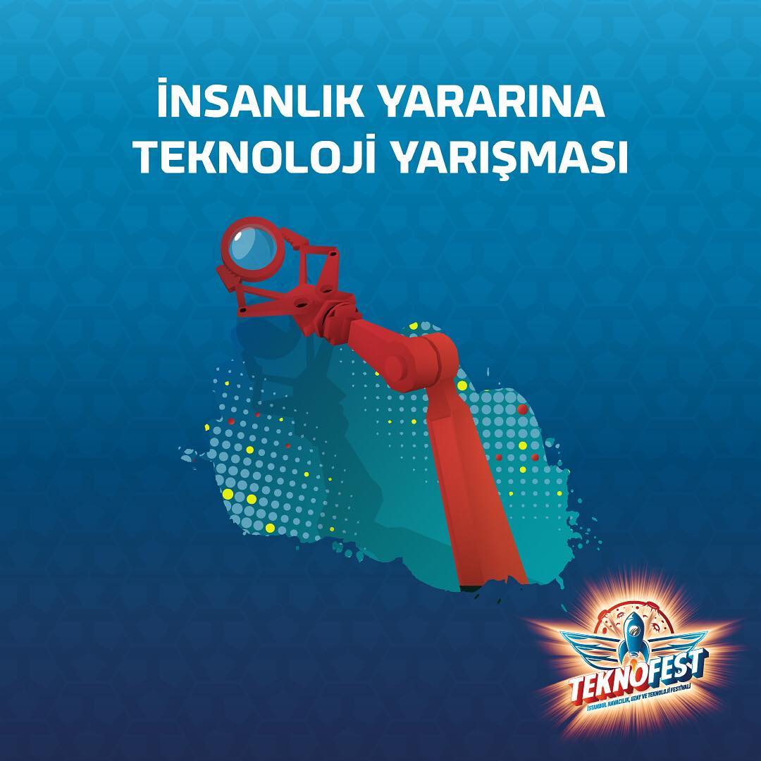 Eğitim, sağlık, çevre ve ulaşım kategorilerinde "İnsanlık Yararına Teknoloji Yarışması" #TEKNOFEST'te... Ortaokul/Lise ve Üniversite/Mezun klasmanlarına başvurmak ve detaylı bilgi edinmek için: teknofestistanbul.org/teknolojiyaris… #TEKNOFEST