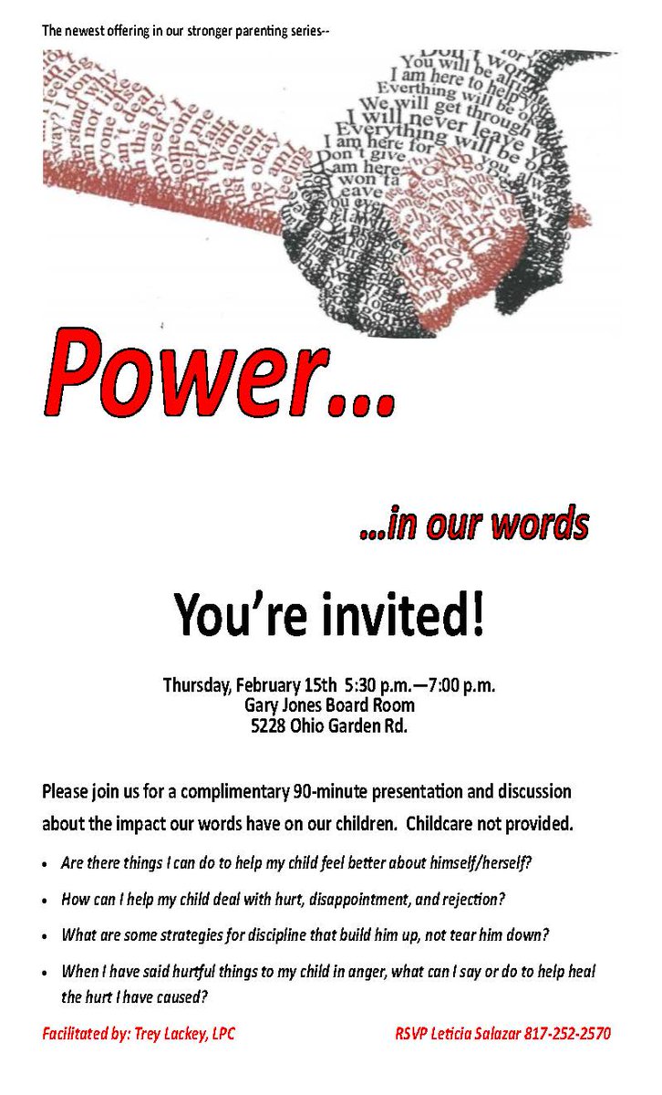 lynn_jameson's tweet photo. Join us for the next Parent Training session hosted by the Special Education Department on Thursday, February 15 at 5:30 in the Gary Jones Administration Building Board room. #castleberryisd https://t.co/gTjIGAp2E5