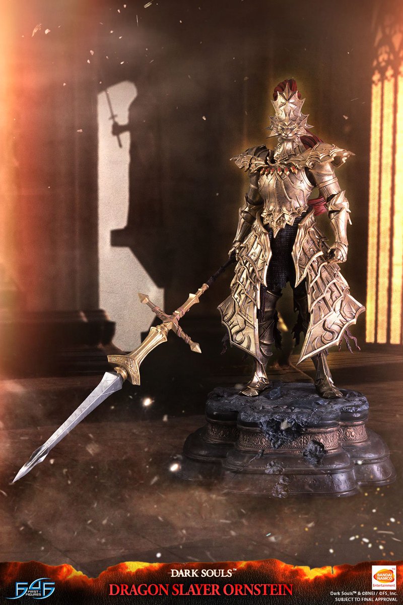 豆魚雷 Twitter પર ファースト4フィギュアのアクションrpg ダークソウル スタチューシリーズ第4弾 処刑者スモウとともにプレイヤーの心を折りにくる シリーズ最強クラスの敵 竜狩りオーンスタイン です 黄金獅子の鎧や十字槍のディテールも確かな造型力で再現