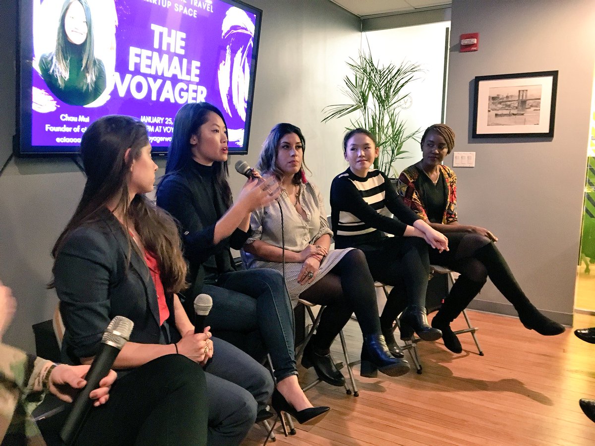 VoyagerHQ's tweet photo. Our awesome #VOYAGERWOMEN speaking about female entrepreneurship in the travel industry—go check them out! https://t.co/cRQnPjWX9P