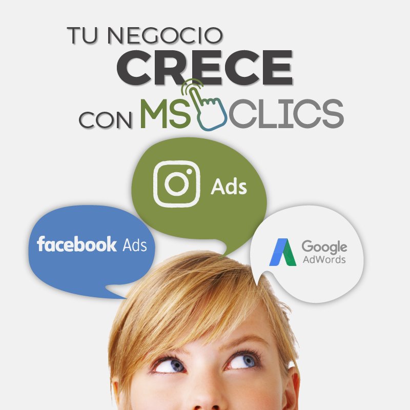 msclics's tweet photo. Haz crecer tu negocio con el uso de Ads ideadas para concretar más ventas.   #MSClics #MásClicsMásVentas https://t.co/MxFN5r6UOT