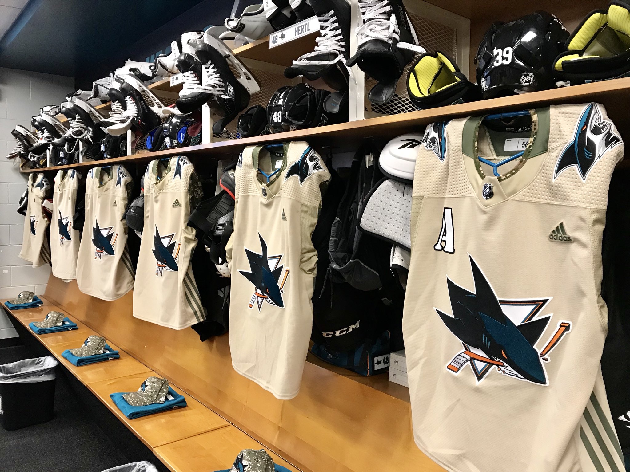 san jose sharks military jersey