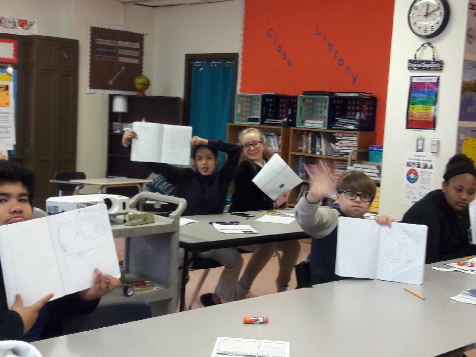 aimgisd's tweet photo. Mr. Enriquez’s ELA class uses interactive notebooks to strengthen vocabulary.  #aimstepsup https://t.co/mD2xQdhWCW