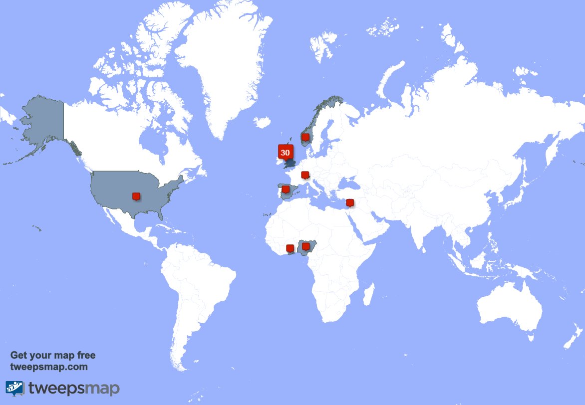 jmateus2016's tweet image. Tenho 1 novos seguidores, a partir de Suíça na semana passada tweepsmap.com/!jmateus2016