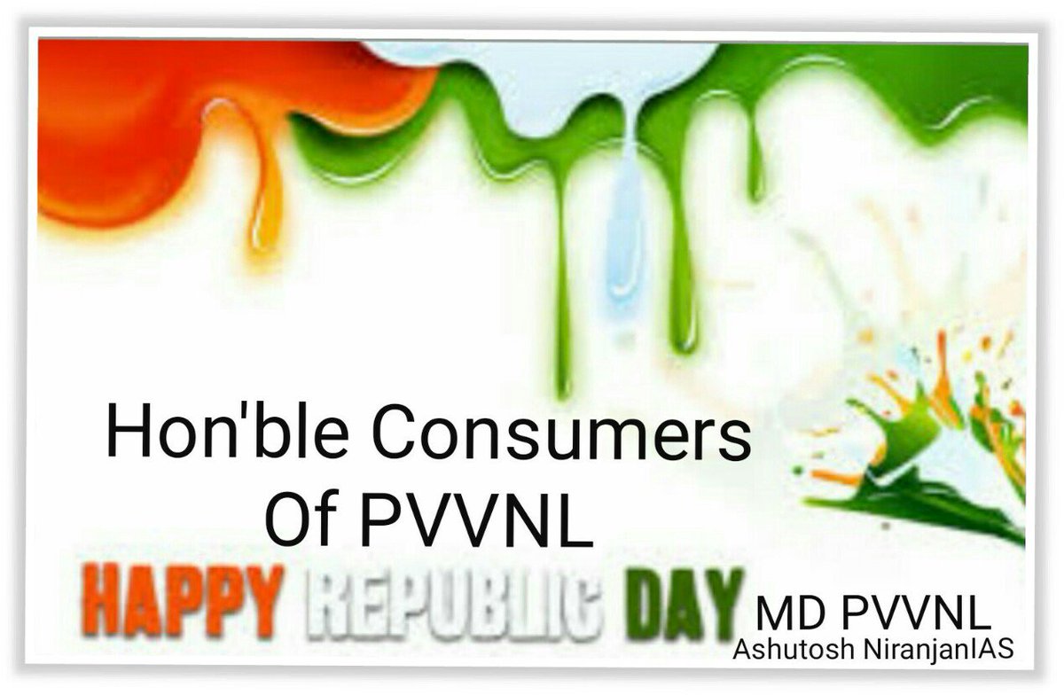 MdPvvnl's tweet photo. 💐💐💐Ho'ble Consumers of PVVNL "HAPPY REPUBLIC DAY"💐💐💐 https://t.co/uo3geQpHKZ