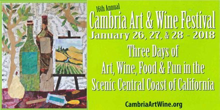 We hope to see you in Cambria this weekend! There's lots of fun things to do. Visit us at the Vet's Hall on Sat (10-4) &amp; Sun (12-4). More info: 
cambriafestival.com