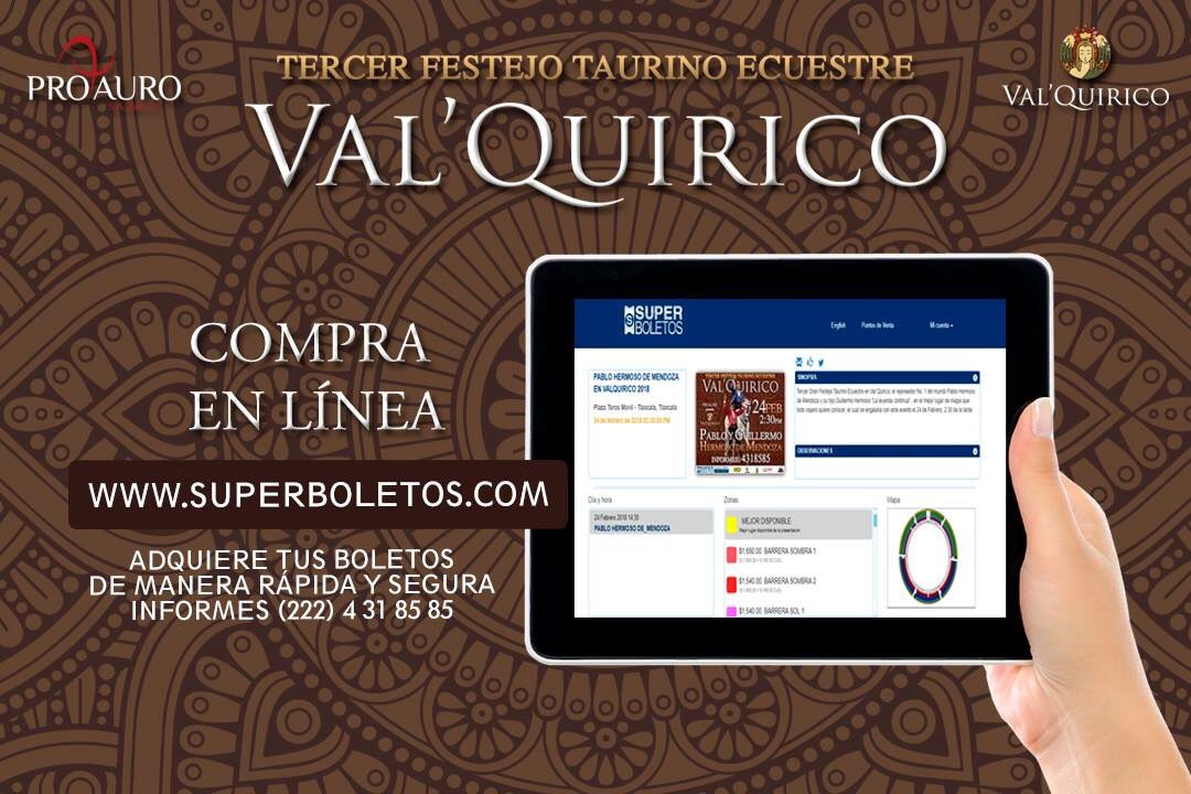 ProTauro_'s tweet photo. ¿Ya tienes tus boletos para el #TercerFestejoEcuestreTaurino?
Compra tus boletos aquí 👇
https://t.co/3FoJGadDvG
#Valquirico #ProTauro #PabloHermosoDeMendoza #GuillermoHermoso #LaLeyendaContinua #LuisPimentel #ElConquistadorDeSueños #Tauromaquia #Caballos #Rejoneo https://t.co/eUyqE82GOI