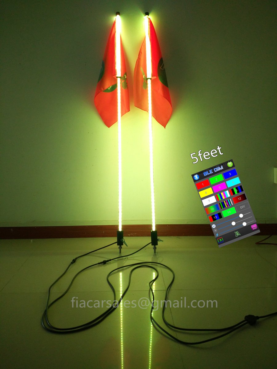 jhb_lighting's tweet image. 【Bluetooth App Control - A1 Regular bright RGB Whips】
2x3feet US$95: ebay.com/itm/3318761765…
2x4feet US$105: ebay.com/itm/2320876526…
2x5feet US$140: ebay.com/itm/3324416908…
2x6feet US$141: ebay.com/itm/2315937933…
#Whipslight #RGB #BluetoothControl