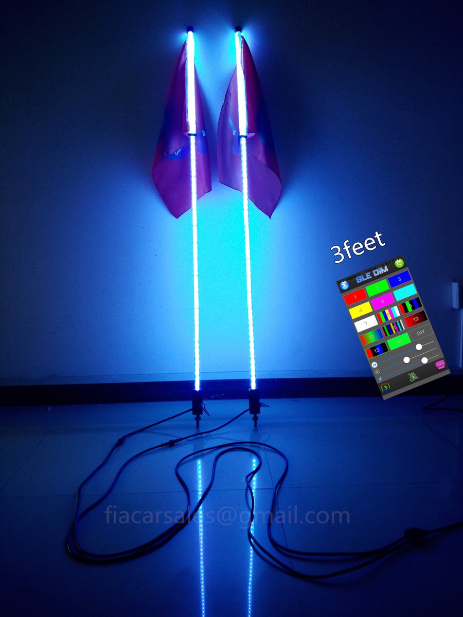 jhb_lighting's tweet image. 【Bluetooth App Control - A1 Regular bright RGB Whips】
2x3feet US$95: ebay.com/itm/3318761765…
2x4feet US$105: ebay.com/itm/2320876526…
2x5feet US$140: ebay.com/itm/3324416908…
2x6feet US$141: ebay.com/itm/2315937933…
#Whipslight #RGB #BluetoothControl