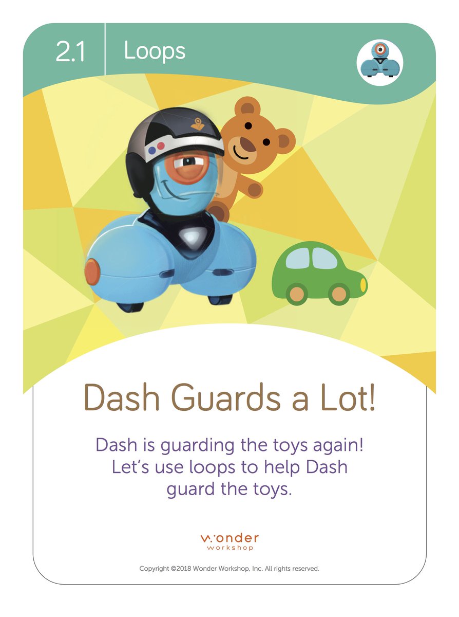 WonderWorkshop's tweet photo. #ChallengeCard: LOOPS! Code it with DASH. Film, share, & tag @WonderWorkshop to enter to win a Challenge Card set. We’ll pick 3 winners! https://t.co/cNUtkSNolS