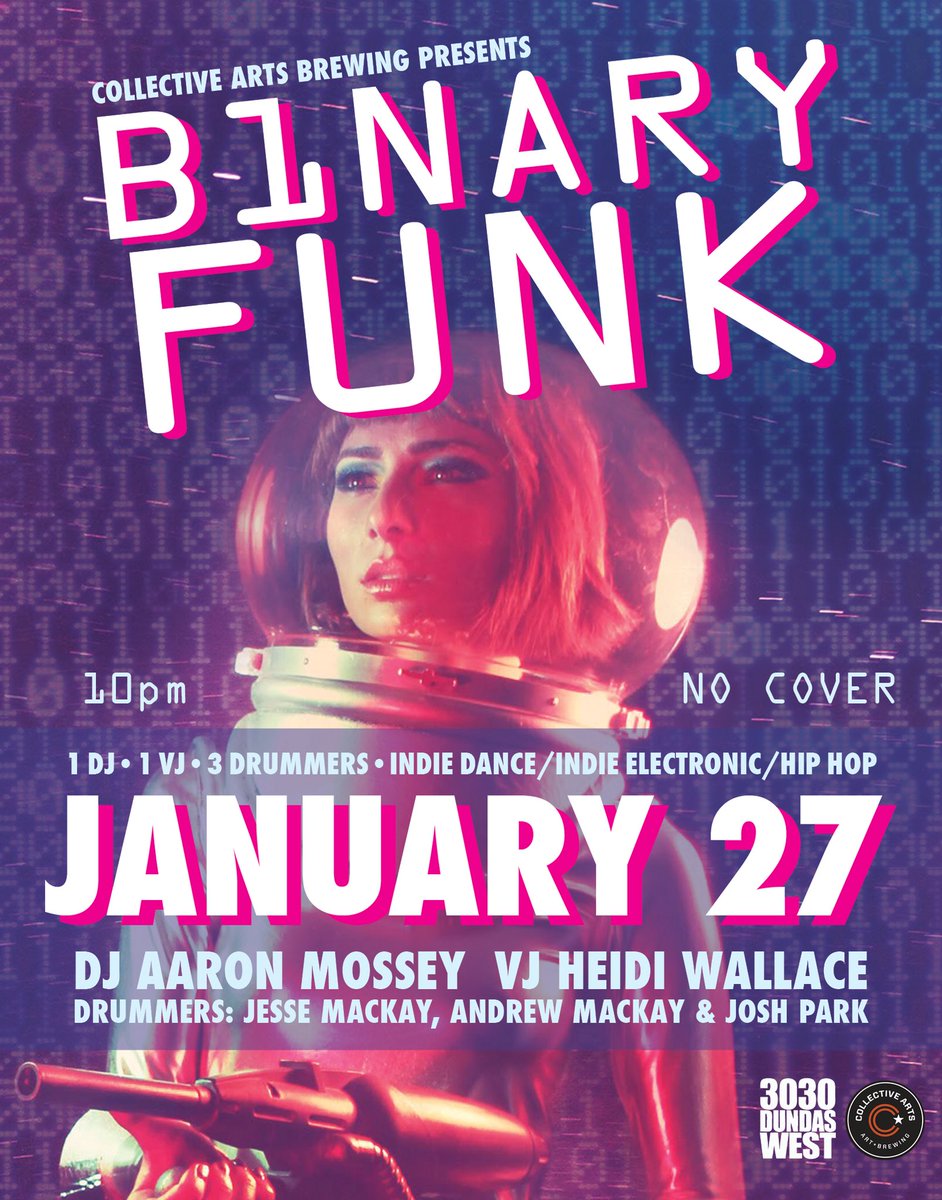 10, 9, 8, 7, 6...🚀 
1 DJ. 1 VJ. 3 Drummers. Be There.