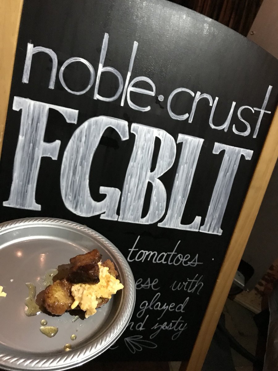 NobleCrustFL's tweet photo. There may be many cocktails in the running tonight, but there is only one F.G.B.L.T. Be sure to stop by and see @ChefRobReinsmth & Co. for your sample! #noblefood #CLHighball #ilovetheburg https://t.co/hJbtaczQnL