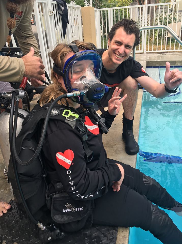 diveheart's tweet image. This week in Key Largo FL at Rainbow Reef Dive Center, Christina, a Diveheart Adaptive Diver and Training Advisor who has Cerebral Palsy, helped new instructors get their experience thresholds which are required to become a Diveheart Adaptive instructor.