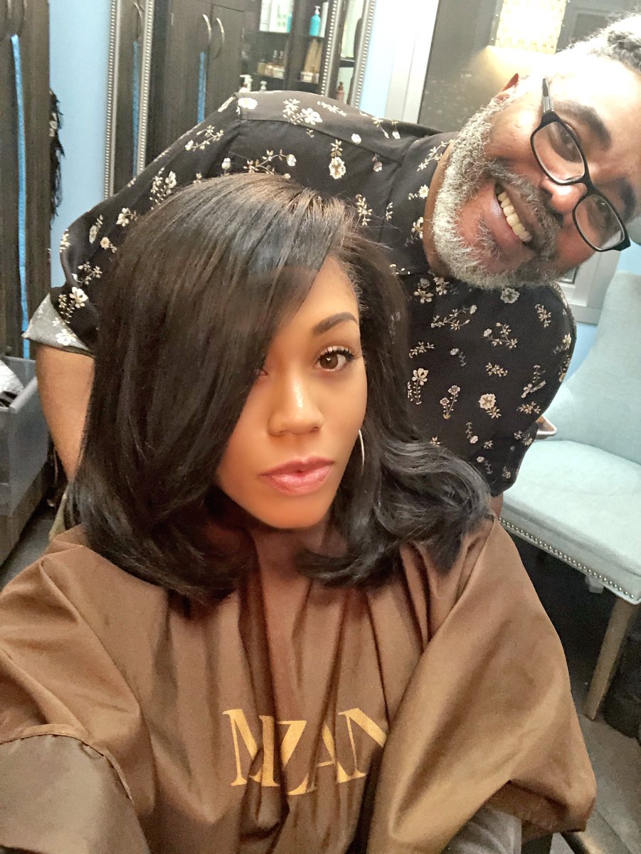 DTHair58's tweet photo. When @mrsmoniquesamuels calls, you answer! Fresh blowout for my girl Monique from @therealhousewivesofpotomac! Thanks for dropping by. #DTHair #HairStudio #RHOP #TysonsHair #TysonsVA #EditorialHair #Blowout https://t.co/ksD6xOetMT