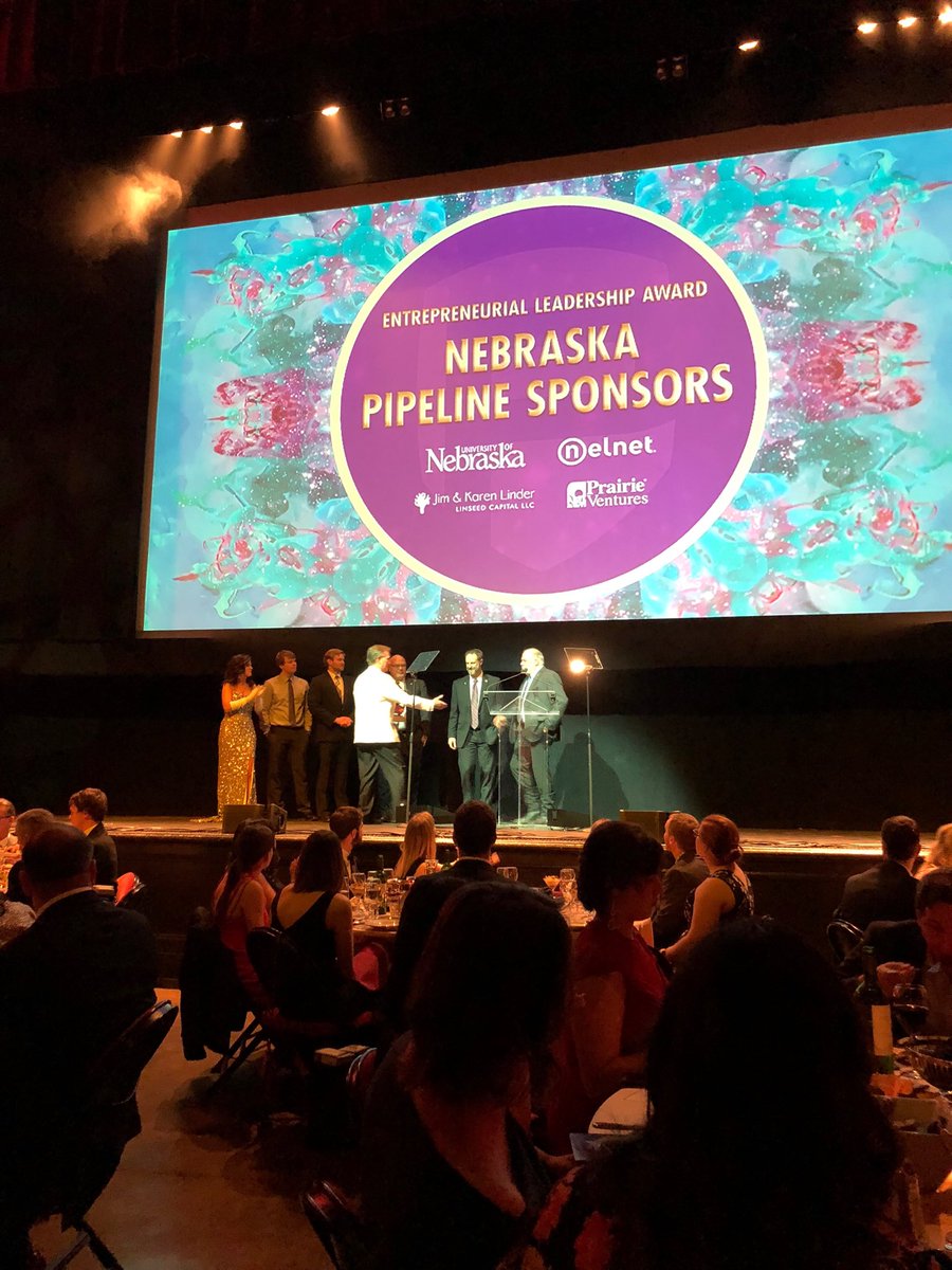 RichardClaussen's tweet image. Very deserving. Very cool. Congratulations to the Nebraska Pipeline Sponsors for tonight being given the Entrepreneurial Leadership Award in KC. @UNLincoln, @Nelnet @LinseedCapital @PrairieVenture #BangTheDrum