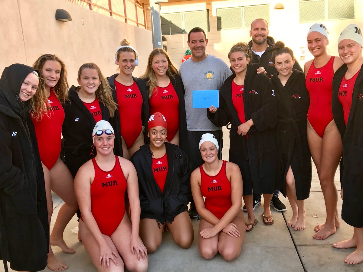 MUR_Girls's tweet photo. Our team arrived in Santa Barbara with a gesture of support, prayers, & well wishes. Coach Walsh of SBHS accepted the $300 we raised to help his healing community. β€οΈ #SantaBarbaraStrong
@SBHS_Dons @sbhspolo @USAWP @IESPORTSNEWS @CallMeEPJ @SCPrepInsiderSS @MurrietaUSD https://t.co/bdSMsOFriB