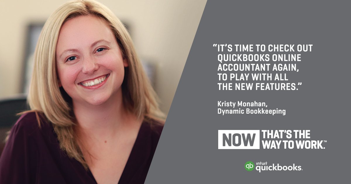 IntuitAccts's tweet photo. See why @dynamicbk is encouraging #accounting pros to take advantage of the better-than-ever, all-in-one #QuickBooksOnline #Accountant: https://t.co/DydxL50zJo. #WayToWork https://t.co/kfHoY6YNnw