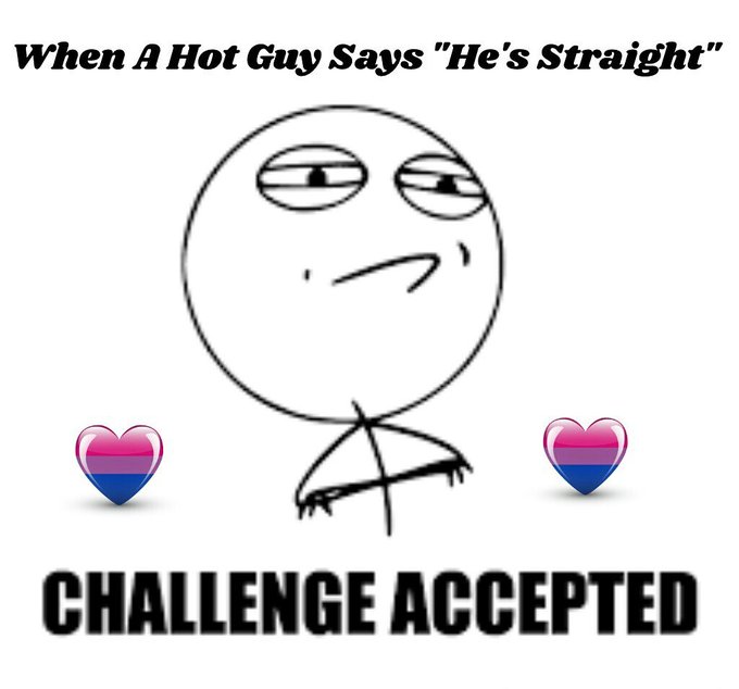I am always up for a challenge. Lol #WeAreAllBisexual #bisexualteens #bisexuality #lgbtq #lgbt #gayfollow