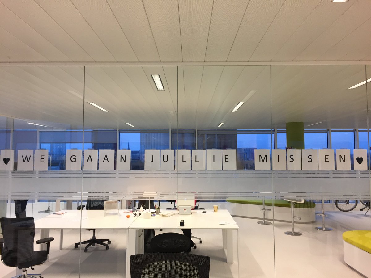 Mooie boodschap van onze buren van #prevent. #laatstedag #afscheid #Leuven