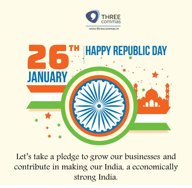 threecommasllp's tweet photo. Let's all come together to make a #StongIndia wish you all a Happy #RepublicDay #empower each other #empowerment
#Davos2018 #WednesdayWisdom https://t.co/W68PnYFqK5