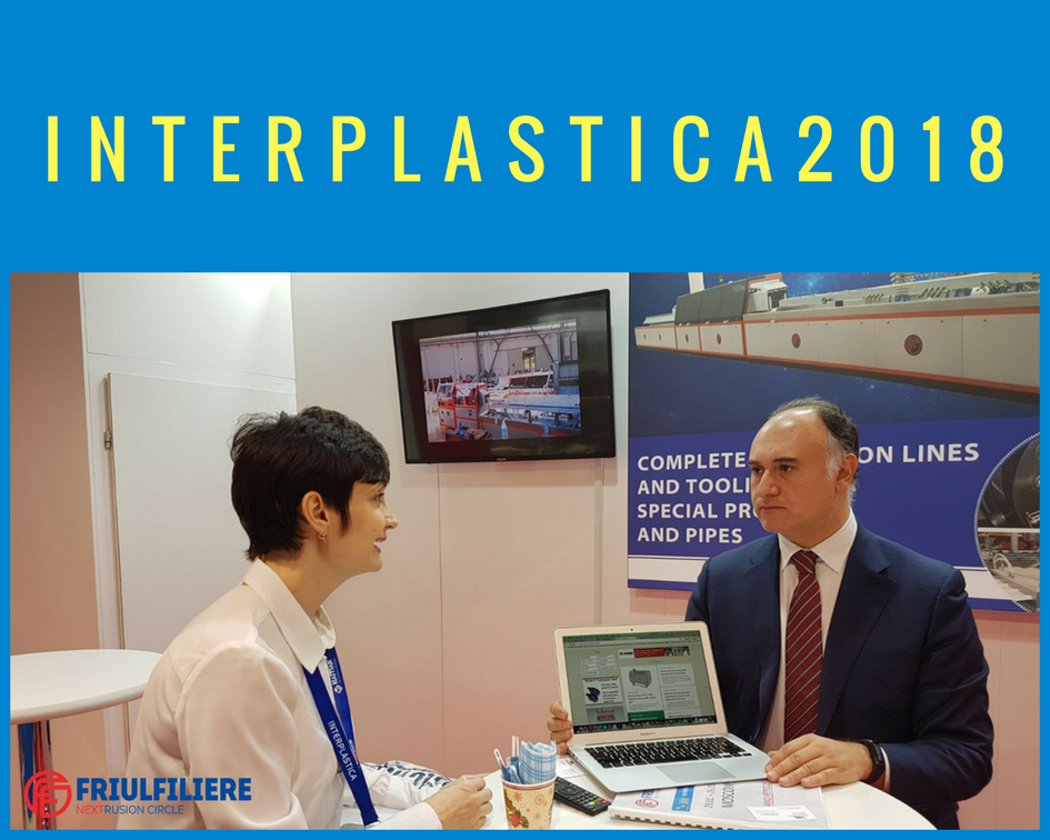 FriulFiliere1's tweet photo. 25.01.2018: another very interesting day at #Interplastica2018 #juliaIshchenko (#extrusionmagazine) interviews our staff at the Hall 2.3 stand E20. #friulfiliere #extrusion #plastics #Интерпластика2018 #Russia #Moscow #innovation https://t.co/WuBwjMM52D