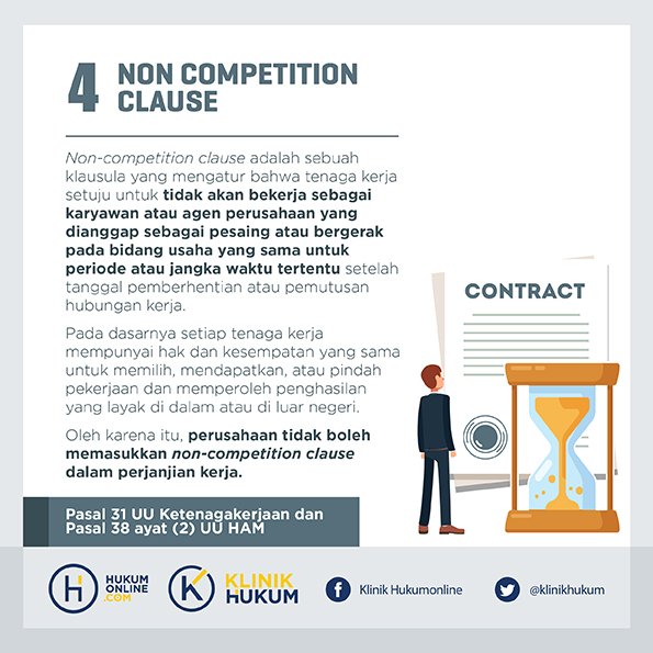 klinikhukum's tweet photo. Catat! Ini 5 Hal yang Dilarang Diatur di dalam Perjanjian Kerja (Part II) https://t.co/c4ALyeMqCp