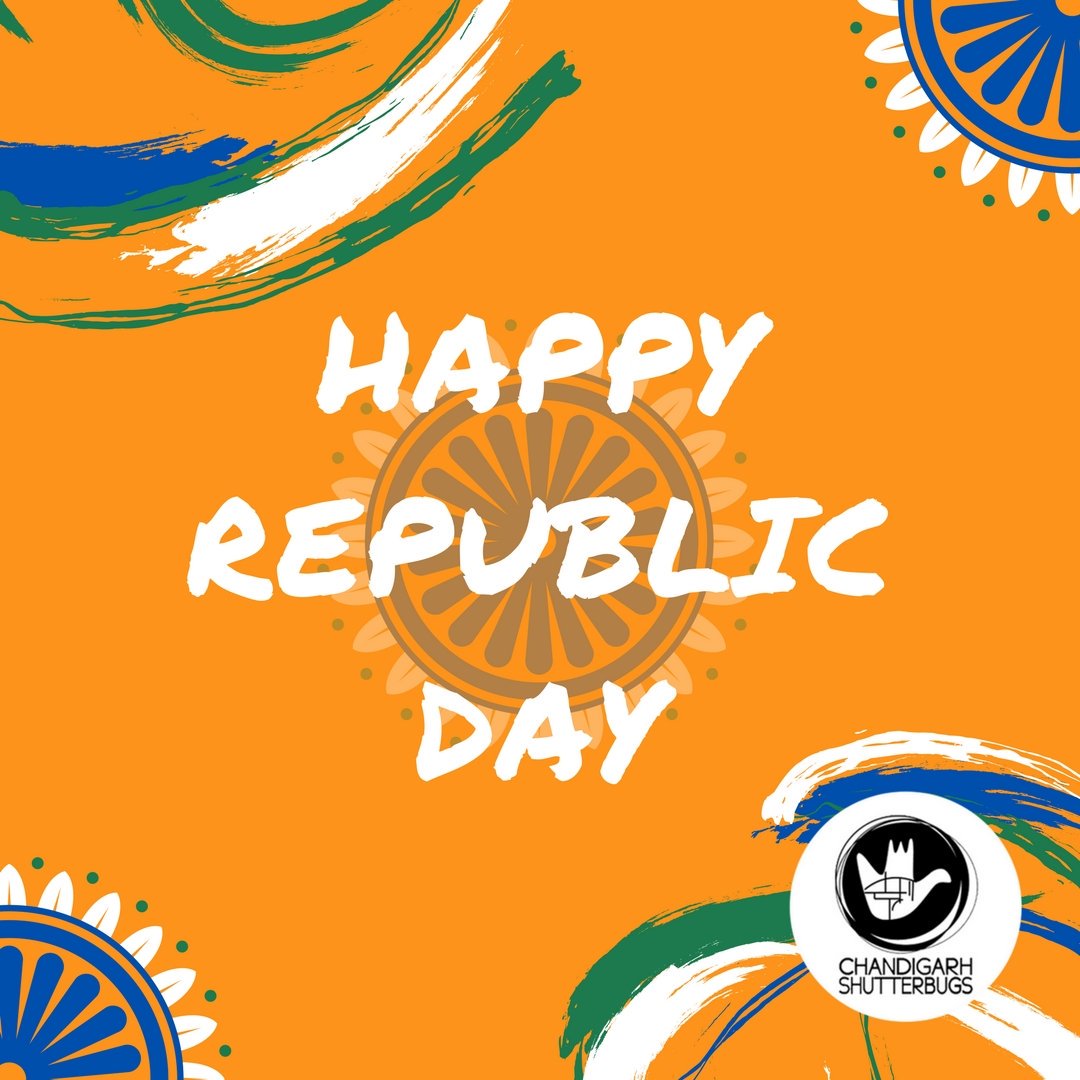 chdshutterbugs's tweet photo. CHANDIGARH SHUTTERBUGS wishes a very HAPPY REPUBLIC DAY. . ๐ฎ๐ณ
.
.
A Day to celebrate the rich glory of #India ๐ฏ
.
.
#chandigarhshutterbugs #KeepClickingKeepLearning #republicday #chandigarh #26january #OneNationOneLove https://t.co/rKTRrMR3MX