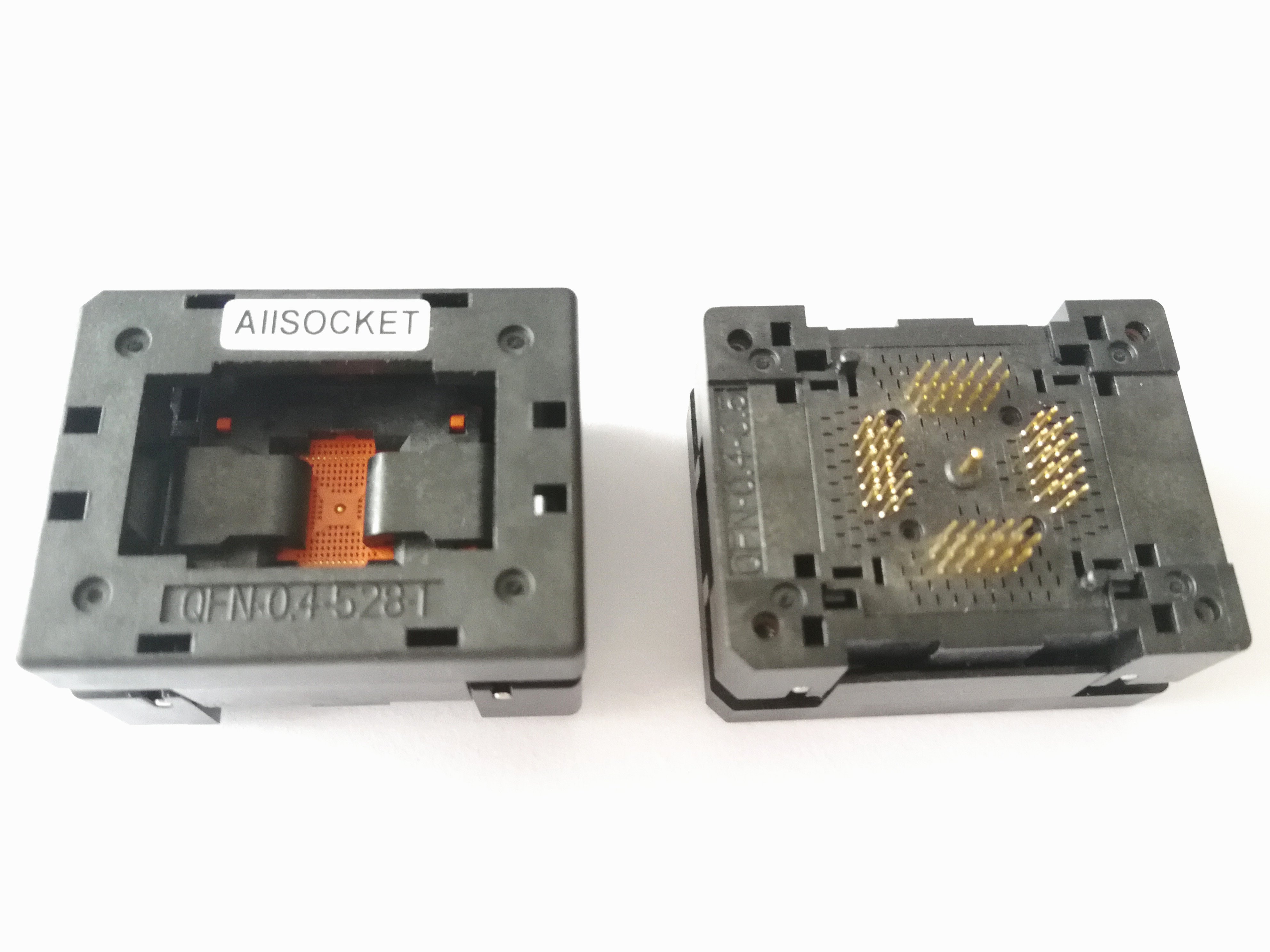 ALLSOCKET QFP48-0.5 Socket IC Burn-in Tesing Socket OTQ-48-0.5-01 0.5mm Pitch 7x7mm IC Dimension Open-top Socket Soldering Version QFP48-0.5-STP 