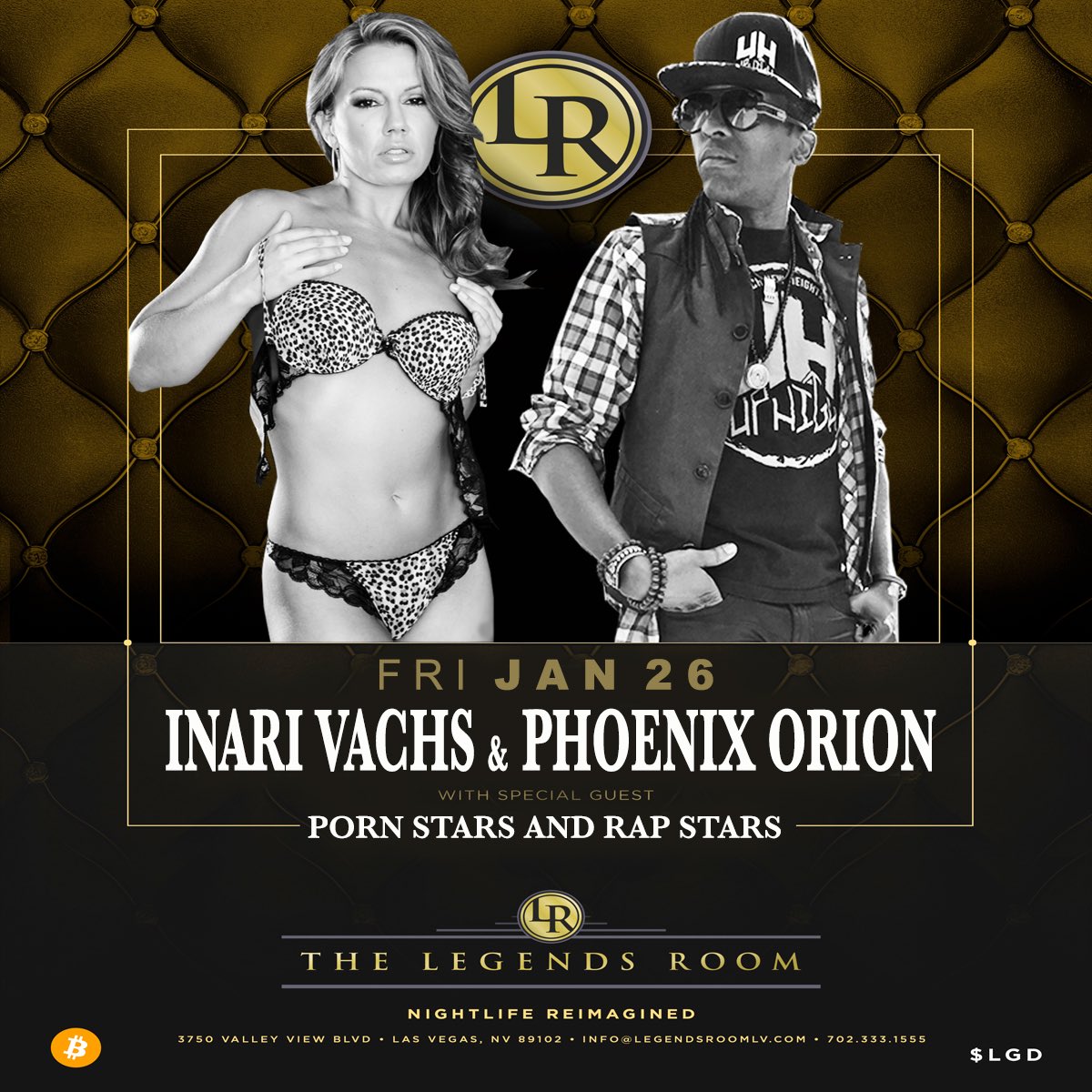 RealInariVachs's tweet photo. Legendary Porn Star #InariVachs and Sony Recording Artist #PhoenixOrion Release Party for #LegendandLegacy at #LegendsRoom #AVN After Party https://t.co/3p6xgkKiI4