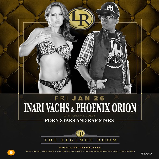 Legendary Porn Star #InariVachs and Sony Recording Artist #PhoenixOrion Release Party for #LegendandLegacy<a href="/tag/inarivachs"class="tags">#InariVachs</a><a href="/tag/avn"class="tags"><span>#avn</span></a><a href="/tag/phoenixorion"class="tags"><span>#phoenixorion</span></a><a href="/tag/legendsroom"class="tags"><span>#legendsroom</span></a><a href="/tag/legendandleg"class="tags"><span>#legendandleg</span></a>