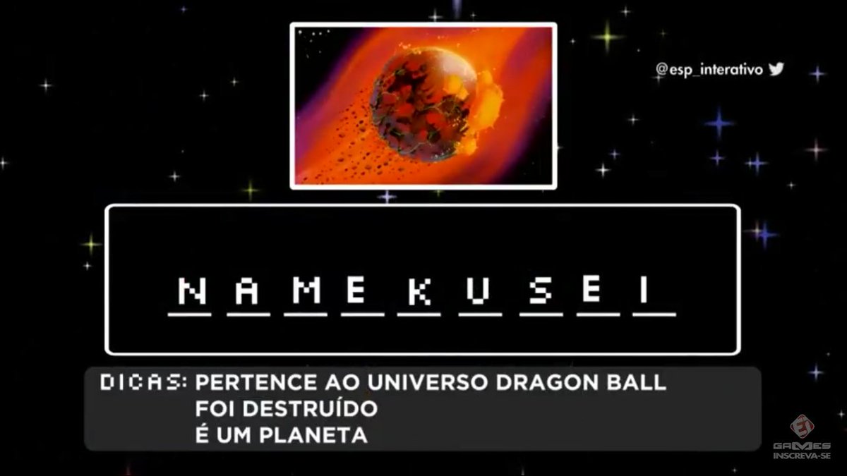 _SatoshiOXI_'s tweet photo. Bem, eu não apareci na TV/Live, mas acertei! O Password era: Namekusei !
Na TV acabou, mas a Live continua no YouTube! #DragonBallNoEIGames https://t.co/huLzjqZiph