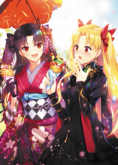 クレープを食べましゅ💕
#FGO 
#イシュタル
#エレシュキガル 