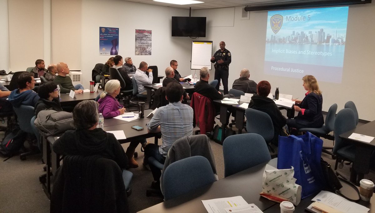 SFPD_CPA's tweet photo. SFPD Community Police Academy #31 learning about Implicit Bias and Stereotyping https://t.co/hq9YBMv9I4