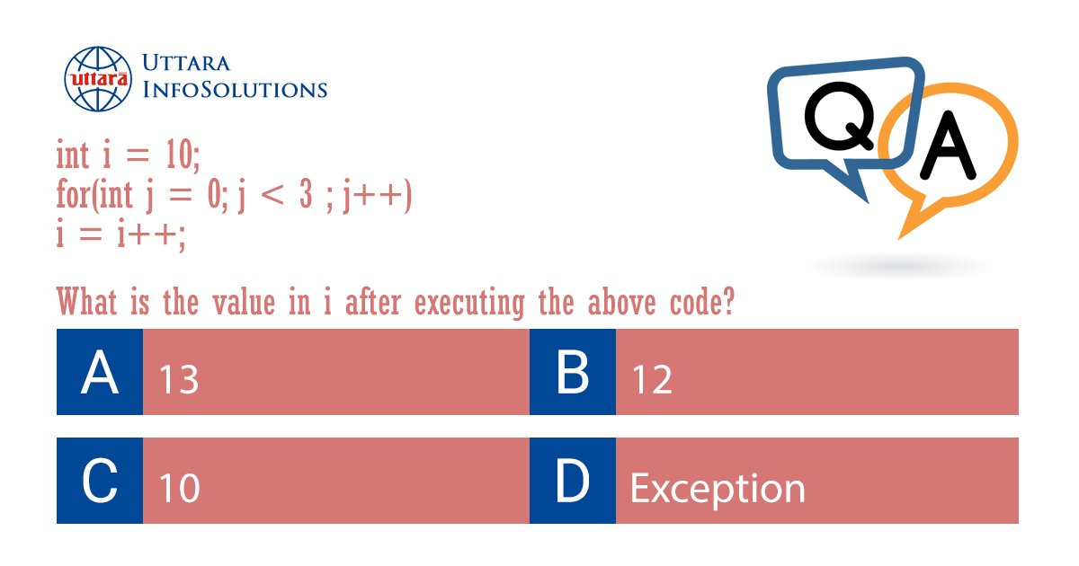 uttarasolution's tweet image. Are you ready to answer this?
Email: vikram.shastry@uttarainfo.com
Phone: +91-80-23528662 / 65309813
buff.ly/2nc2Aoc
#Java #Android #javaQuestion #Javatips #BestJavaInstitue #Bangalore