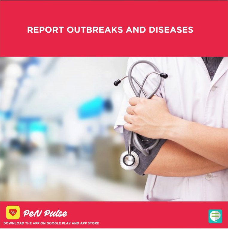pen_chat's tweet photo. Save more lives by reporting disease cases in your area. Do it via #PeNPULSE! https://t.co/VQVCLirm1z