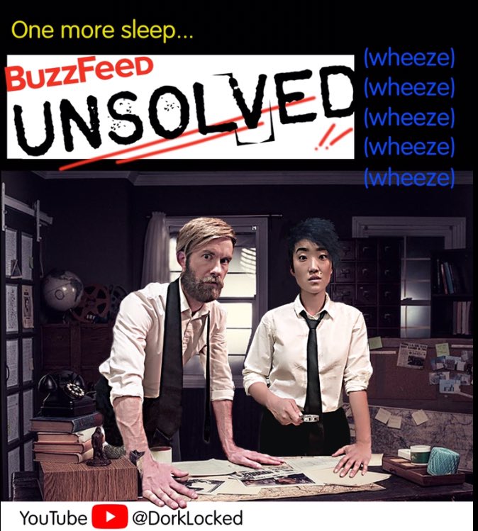 inkjacket's tweet photo. ONE MORE SLEEP until #BuzzfeedUnsolvedTrueCrime RETURNS.🔪.. #cosplaythatish #cosplay @BuzzFeed #dorklocked #YouTuber https://t.co/6yvNNLBnvz