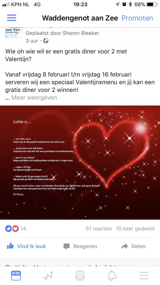 Nog een paar dagen, geef je nu op voor deze lieve actie! Laat weten met wie je wilt komen eten en like onze Facebookpagina.