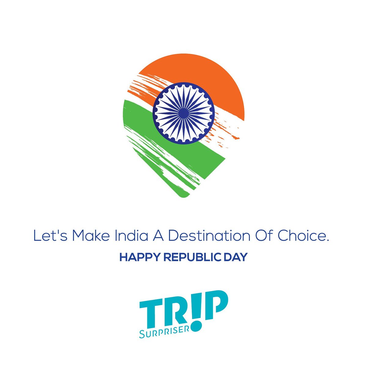 TripSurpriser's tweet photo. Happy Republic Day 

#TripSurpriser #TravelWithATwist #WeSurprise #CelebratingSurprise #KeepGuessing #travel #trip #journey #travellove #wanderlust #destinations #surprise #weekendfun #holidays #weekendsurprise #wanderings https://t.co/IkKMMG0swU