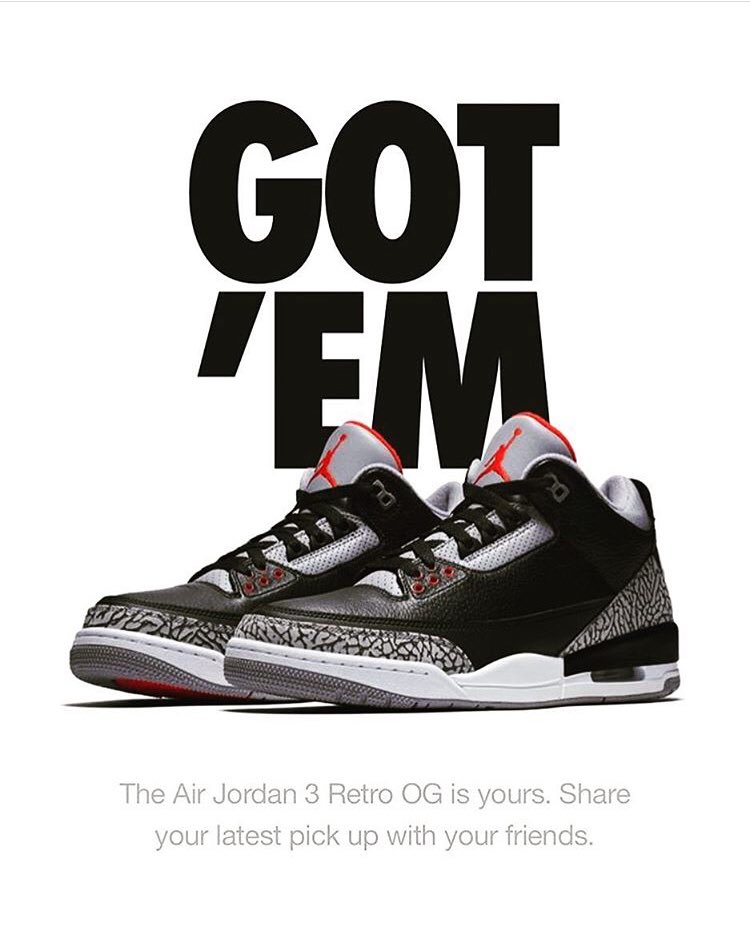 thehype_corner's tweet photo. Who copped early today?! 🤔
Comment if you did!
Official release: 02/17 👀

#hypebeast #hypecornershop #hypecorner #streetwear #jordan3 #blackcement #sneakerhead #sneakercon #sneakerheads #sneakerporn #sneakersaddict https://t.co/MIY9OmVTQx