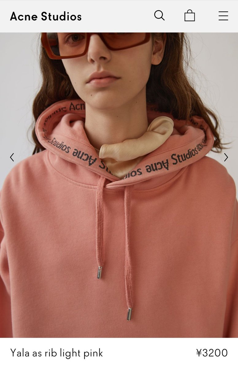 acne studios yala as rib hoodie