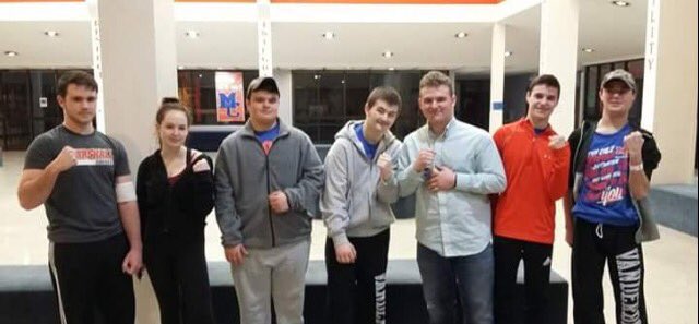 Today some of the students that were injured at Marshall County returned to the commons area for the first time since the shooting. #MarshallStrong