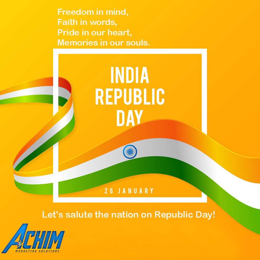 achimsolutions's tweet image. On this day, let's take an oath to build our nation to be the best in the world.
#HappyRepublicDay, #RepublicDay2018 #India