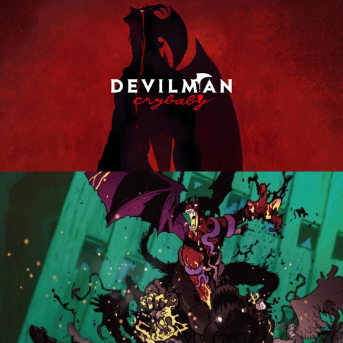 おタケ على تويتر Devilman Crybaby でnetflixで全10話を鑑賞しながら漫画の下書きしたったw 原作を今風にしたらこんな感じだよねーって感じで良かったっス 原作に忠実なんで原作漫画読んだことない人でもokなアニメでした 監督がクレヨンしんちゃんの