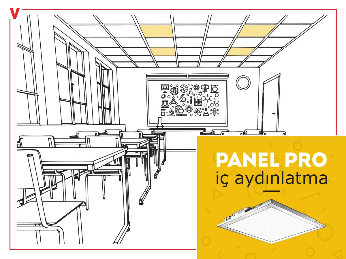 vestelledlight's tweet photo. Panel Pro ürünleri farklı ve fonksiyonel optik tasarımları ile doğal renk döngüleri oluşturuyor. Öğrenci ve öğretmenlere; çok amaçlı, homojen ve konforlu eğitim alanları sunuyor. #LedinLideri #vestelLED #vestelledlight https://t.co/Y7cn9X5BSA