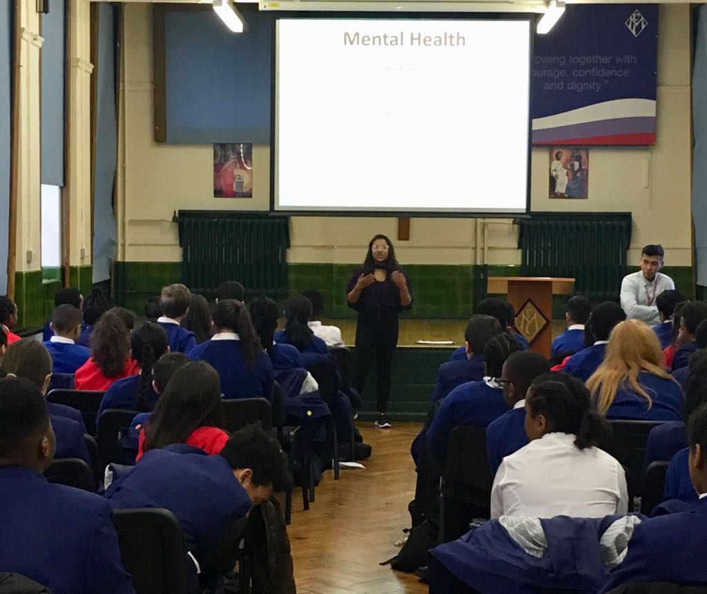 Fitzrovia Youth in Action (@fyaonroad) on Twitter photo One of our peer educator Atifa, delivered a  mental health awareness presentation over at  Maria Fidelis School as part of their careers day. She also spoke about her volunteering work as a member of FYA. 
#education #camden One of our peer educator Atifa, delivered a  mental health awareness presentation over at  Maria Fidelis School as part of their careers day. She also spoke about her volunteering work as a member of FYA. 
#education #camden