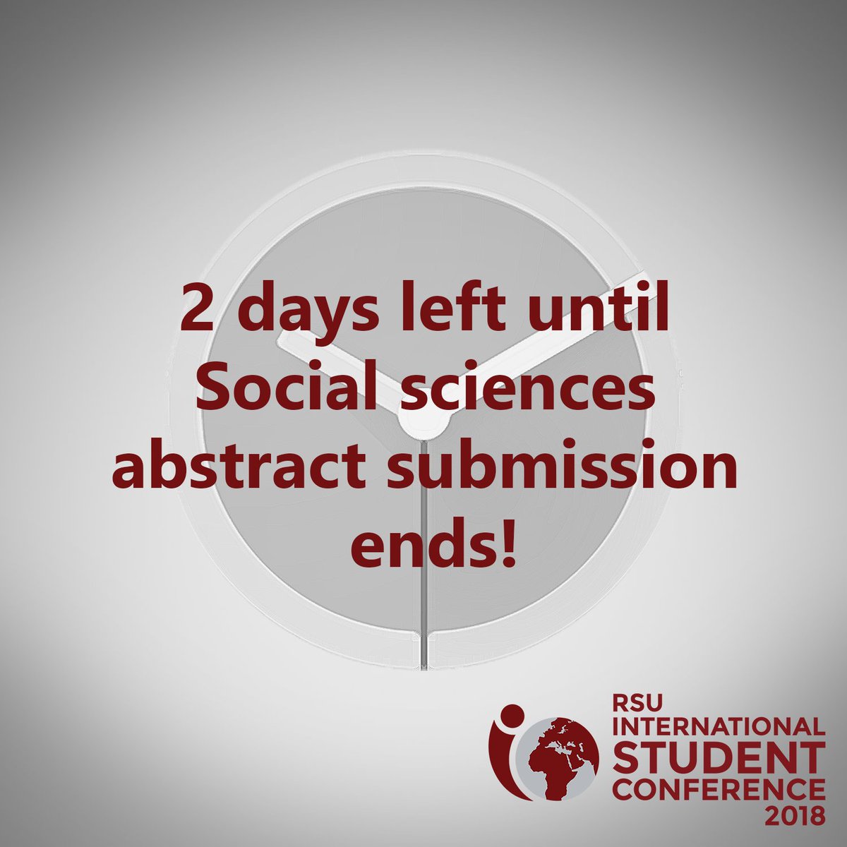 RSU_ISC's tweet photo. Bee-doo-bee-doo! 😱Abstract submission for Social sciences ends in just 2 days! Apply now at https://t.co/APfYCxRKsX https://t.co/SFTm2CM12v