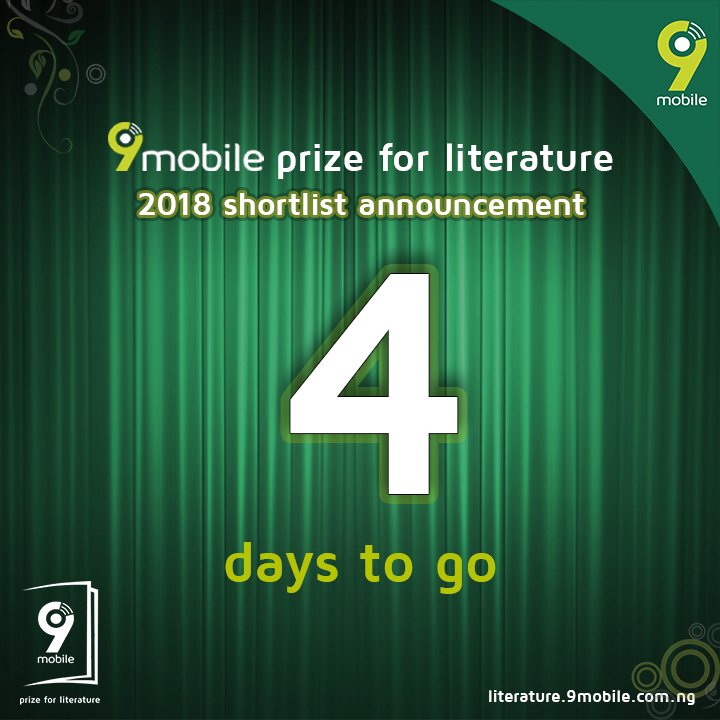 Watch this space...
#9mobilePrizeforLiterature #9mobilePFL2018 #9mobilePFL2018Shortlist Announcement #4daysToGo RT